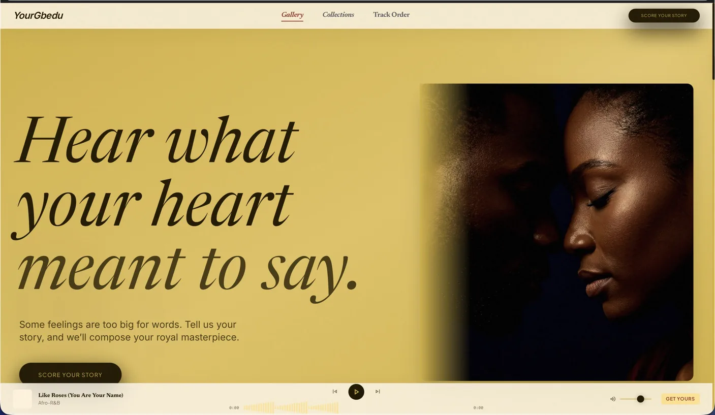 YourGbedu product interface preview